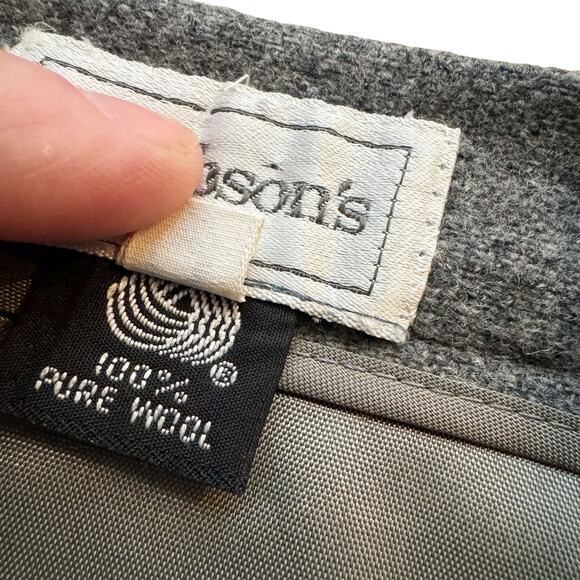 VTG Jacobson's 100% Pure Wool Skirt Womens Sz 8 10 12 Gray Straight Pencil Midi - Picture 10 of 10